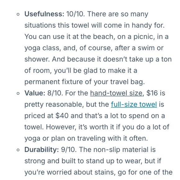 LEUS NWOT Yoga Towel - Picture 2 of 5